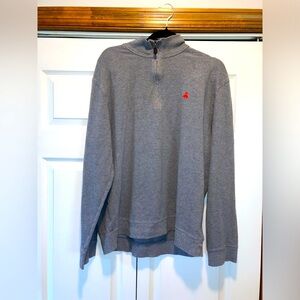 Men’s Brooks Brothers “346” Quarter Zip Pull Over Size XL Dark Gray Shirt